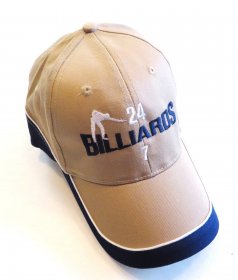 Tan and Blue Hat with Billiards 24-7