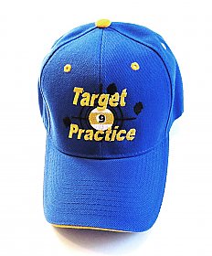 Blue Hat "Target Practice" with 9 Ball inside Scope