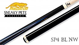Predator 4 Point Sneaky Pete Black / Blue Points No Wrap Pool Cue