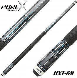 PureX® HXT69 - 19oz Grey Stained Curly Maple/Imitation Bone & Blue Recon Graphic With MZ Grip
