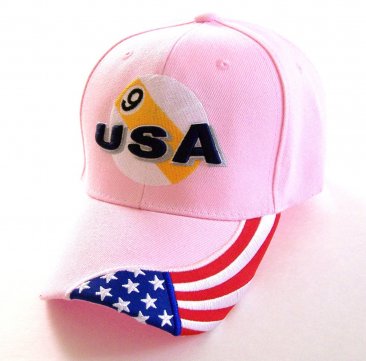 Pink 9 Ball USA Hat