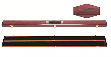 3/4 Snooker Pool Cue Case Wood Pattern Plastic Steel Case