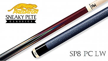 Predator 8 Point Sneaky Pete Purple Heart/Curly/Points Linen Wrap Pool Cue