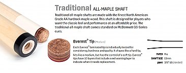 McDermott maple shaft 3/8 - 10