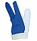 Acrylic Glove, Bicolor, White and Blue