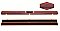 3/4 Snooker Pool Cue Case Wood Pattern Plastic Steel Case